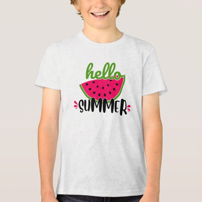 Hej sommarvattenmelon  t shirt (Framsida)