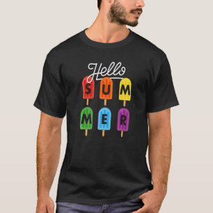 Hej Sommarventilation Ice Cream Ice Lolly Popsicle T Shirt