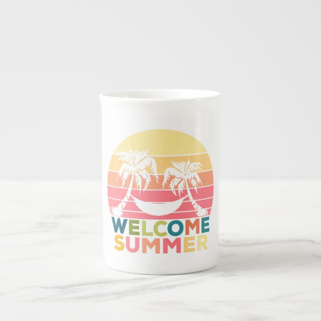HEJ SOMMER BENPORSLIN MUGG (Framsidan)