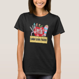 Hej söndagsskolälärare Apple Läraren T Shirt