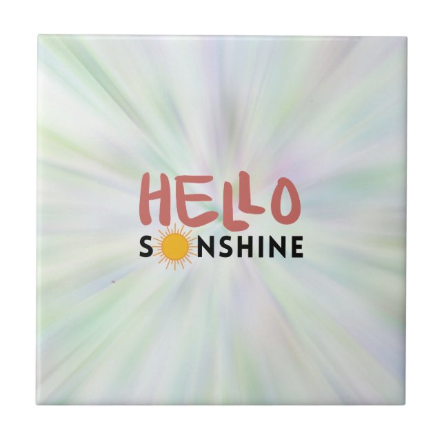 Hej Sonshine, Sol Rays, sommarvibes Kakelplatta (Framsidan)