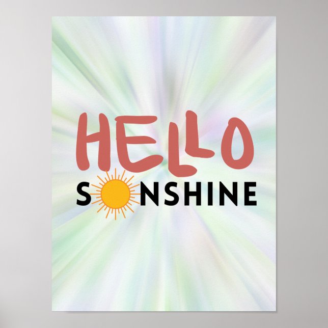 Hej Sonshine, Sol Rays, sommarvibes Poster (Framsidan)