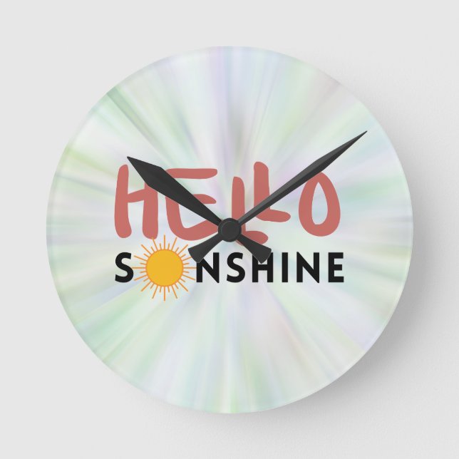 Hej Sonshine, Sol Rays, sommarvibes Rund Klocka (Framsida)