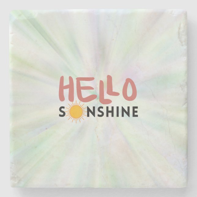 Hej Sonshine, Sol Rays, sommarvibes Stenunderlägg (Framsidan)