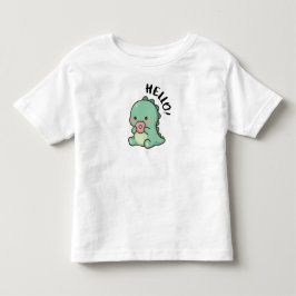 Hej söt dinosaurie barn t-shirt