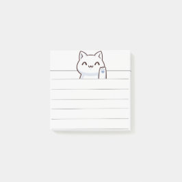 Hej söt katt enkel post-it block