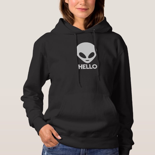 Hej Space Alien Fantastisk Science fiction Tee (Framsida)