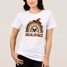 Hej spöklik regnbåge söt Halloween-ghost T Shirt