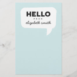 Hej Stationery Teal Brevpapper