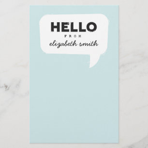 Hej Stationery Teal Brevpapper