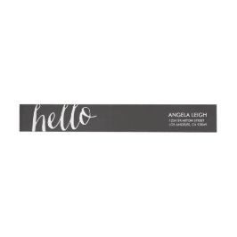 Hej Stationery Wraparound Return-adressetikett Etikettband