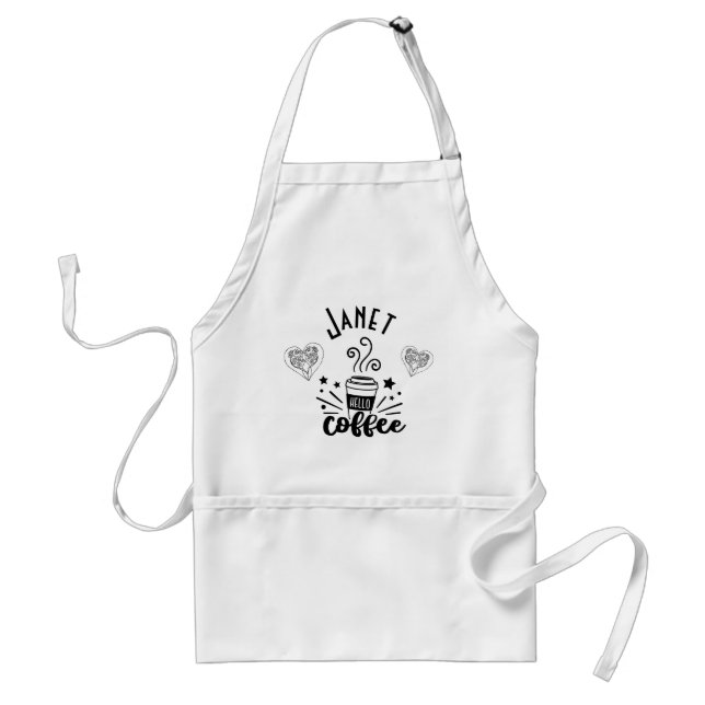 Hej Steaming Coffee Personlig Förkläde (Framsidan)