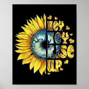 Hej, Stiga upp upp Ukraina solrosfred för Ukraina Poster