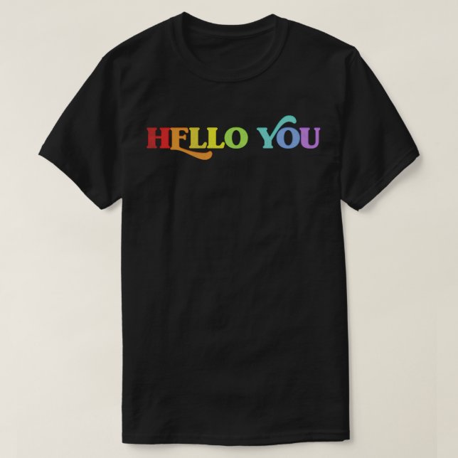 HEJ Stil typografisk design 2 T Shirt (Design framsida)