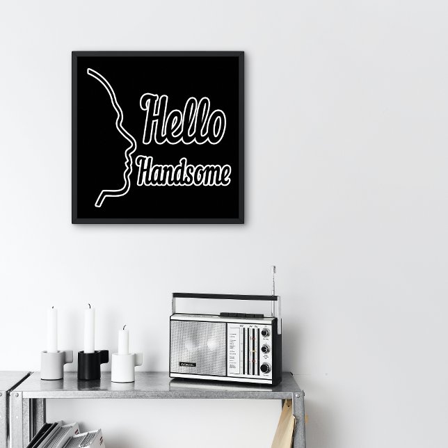 Hej Stilig Profil Ansikte Typografi Liten Poster (Skapare uppladdad)
