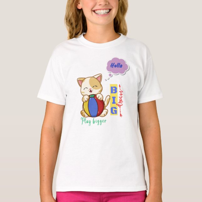 Hej, stora drömspel större t shirt (Framsida)