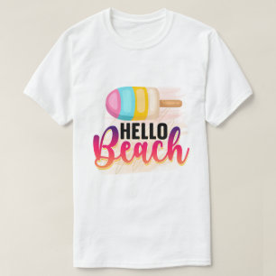Hej Strand Sommarlov Roliga Strandvibbar T Shirt