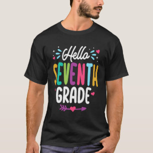 Hej Student för sjunde Klass-Back to school-lärare T Shirt