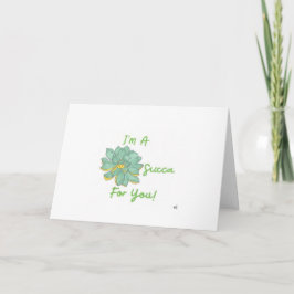 Hej - Succult Card Tack Kort