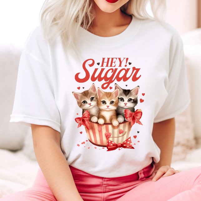 Hej Sugar Valentine Kittens T Shirt (Hey Sugar Valentine Kittens T-Shirt)