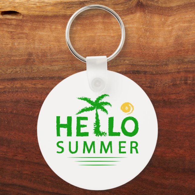 Hej Summer är en design som varmt välkomnar Nyckelring (Baksida)