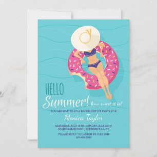 Hej Summer Bachelorette-partiets inbjudningar