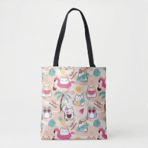 Hej Summer Beach Cat Surfer Kawaii Kattunge 