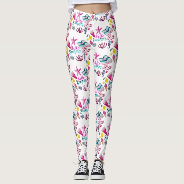 Hej Summer Beach ThunderCove Leggings (Framsida)