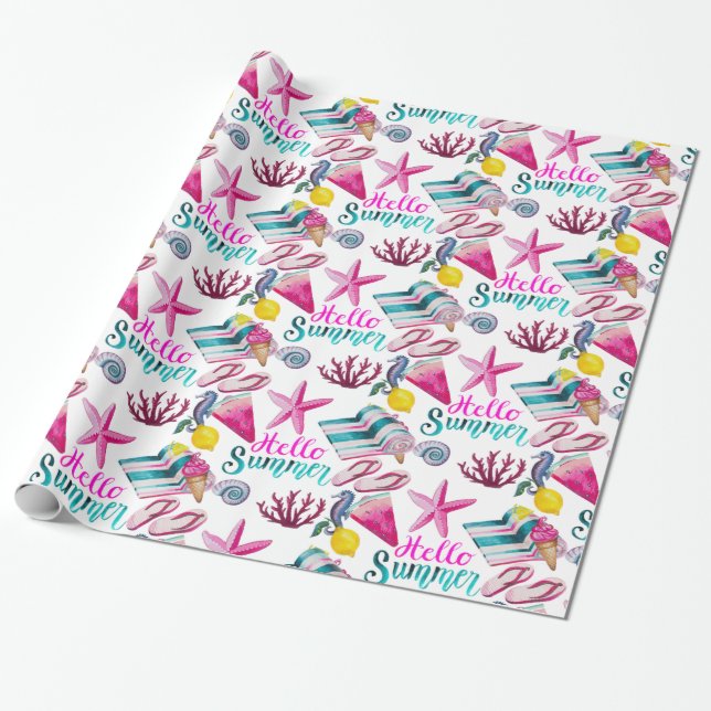 Hej Summer Beach ThunderCove Presentpapper (Utrullad)