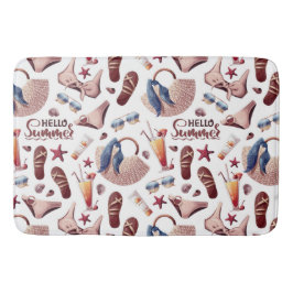 Hej Summer Beach Vibes Roligt Vacation mönster Badrumsmatta