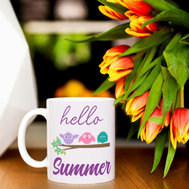 Hej Summer Birds Kaffemugg (Skapare uppladdad)