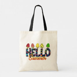 Hej Summer Chic, Modern Tote Bag Tygkasse