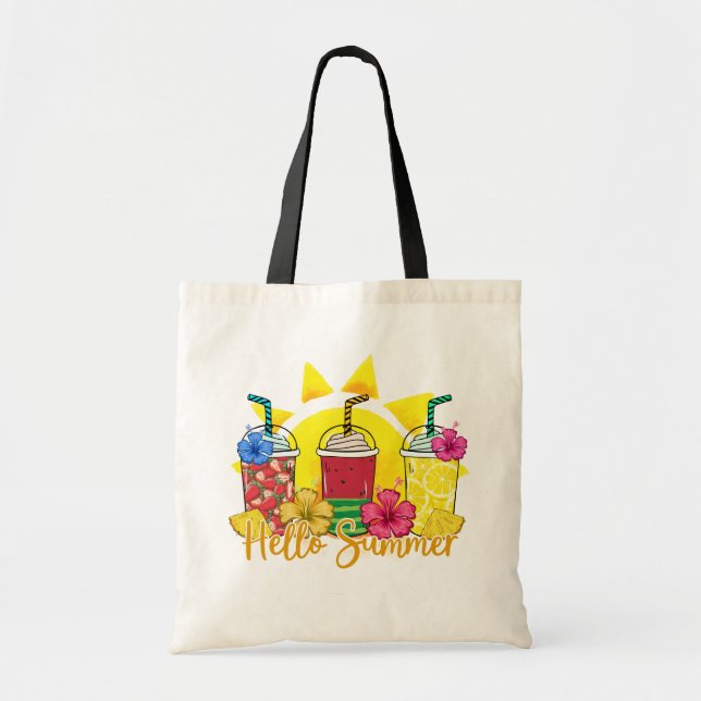 Hej Summer Chic, Modern Tote Bag Tygkasse (Framsidan)