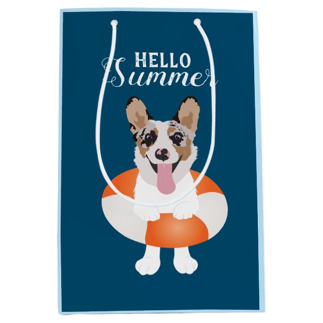 Hej Summer Corgi Beach Hund (Framsidan)