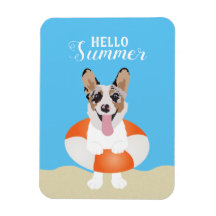 Hej Summer Corgi Beach Hundar