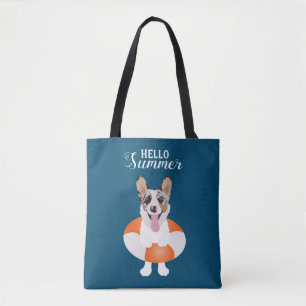 Hej Summer Corgi Beach Hundar Tygkasse