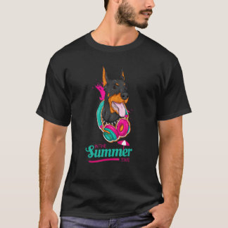 Hej Summer Dobie Helgdag Doberman Pinscher Beach T Shirt