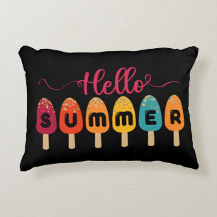 Hej Summer Färglöst glass Prydnadskudde