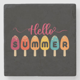 Hej Summer | Färglöst glass Stenunderlägg