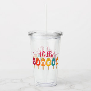 Hej Summer Färglöst glass Take Away Mugg