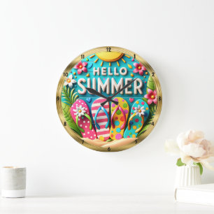 Hej Summer Flinflip flops Beach Stor Klocka