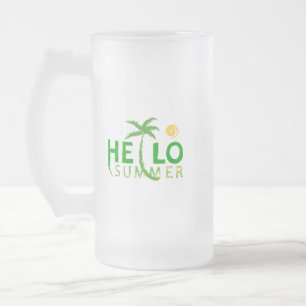 Hej Summer Frostat Ölglas