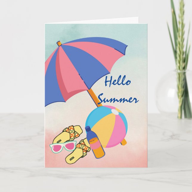 Hej Summer Fullt på Roligt Times Kort (Framsida)