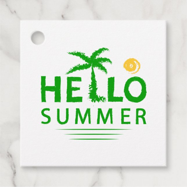 Hej Summer Gåvor Etiketter (Framsida)