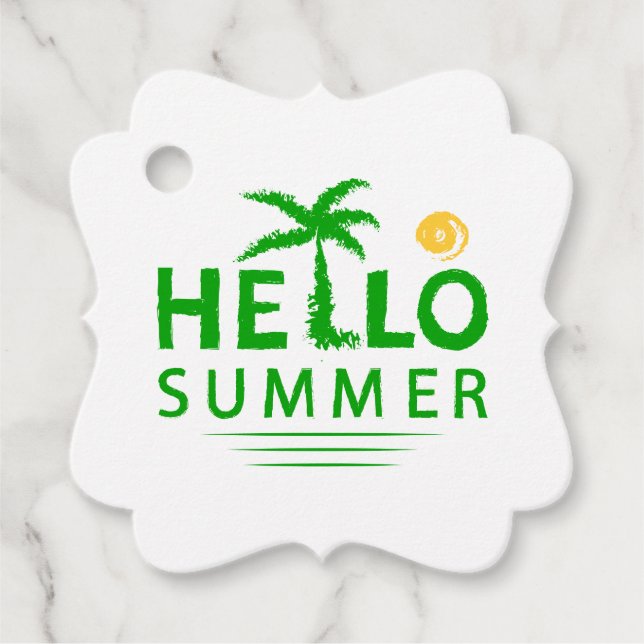 Hej Summer Gåvor Etiketter (Framsida)