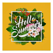 Hej Summer Glossy Poster