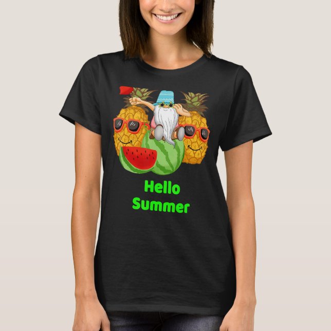 Hej Summer Gnome 3 T Shirt (Framsida)