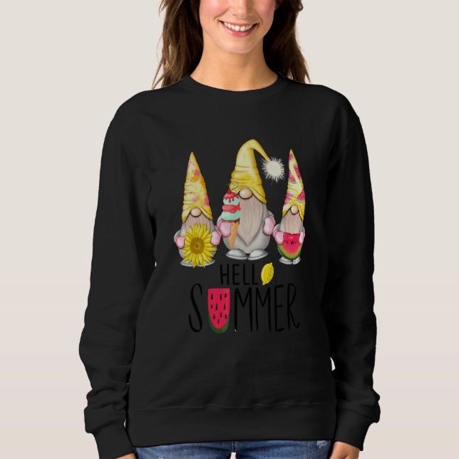 Hej Summer Gnome Cute Summer Gnome Tees T Shirt (Framsida)