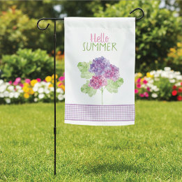 Hej Summer Hydrangeas Gingham