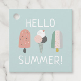 Hej Summer Ice Cream Blue Popsicle Gåvor Etiketter